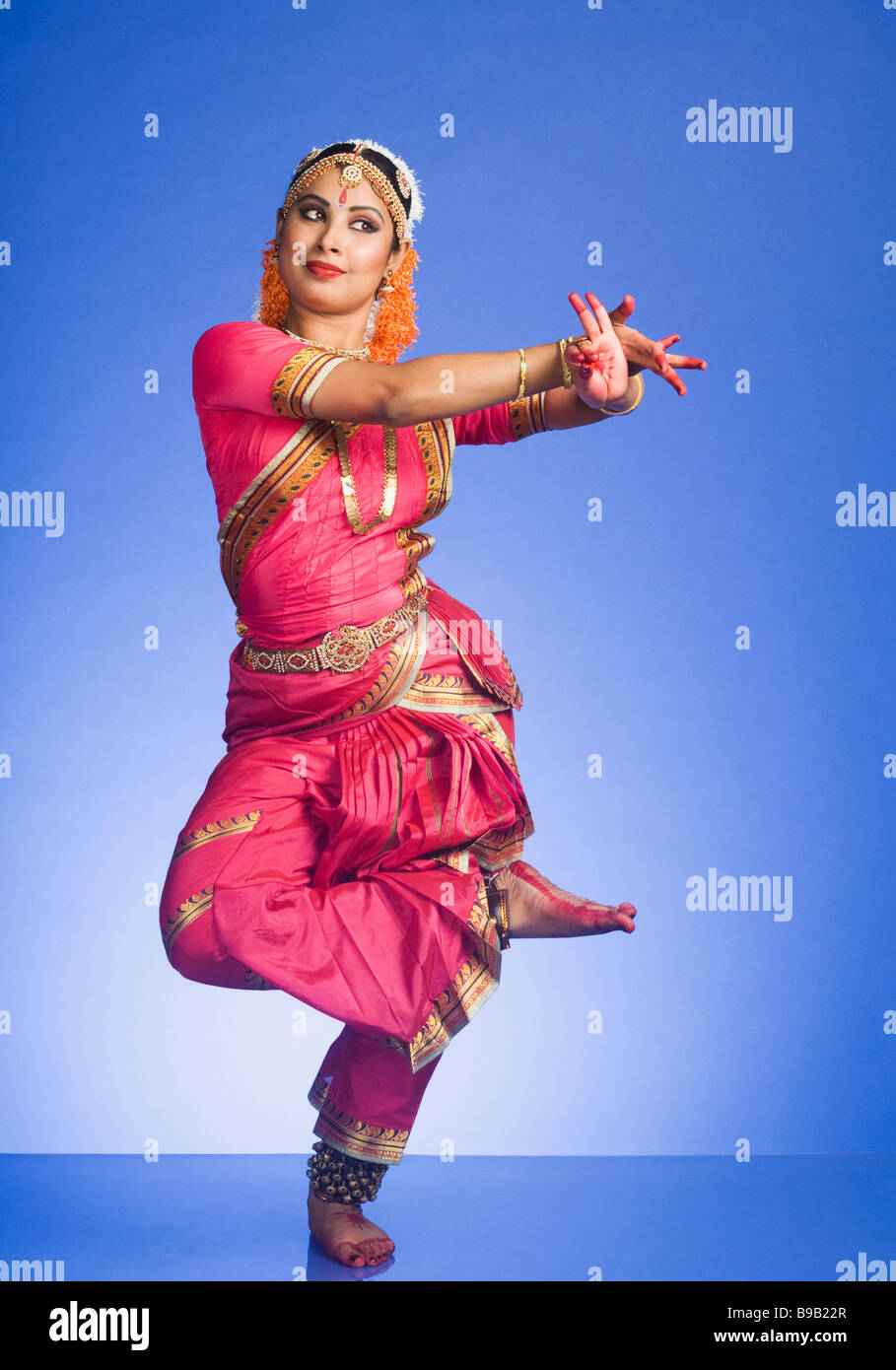 South Indian Woman Performing Bharatnatyam The Classical Dance Of India