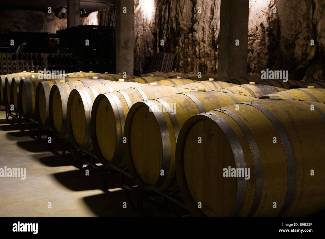 Barrels storing wine in hi-res stock photography and images - Alamy