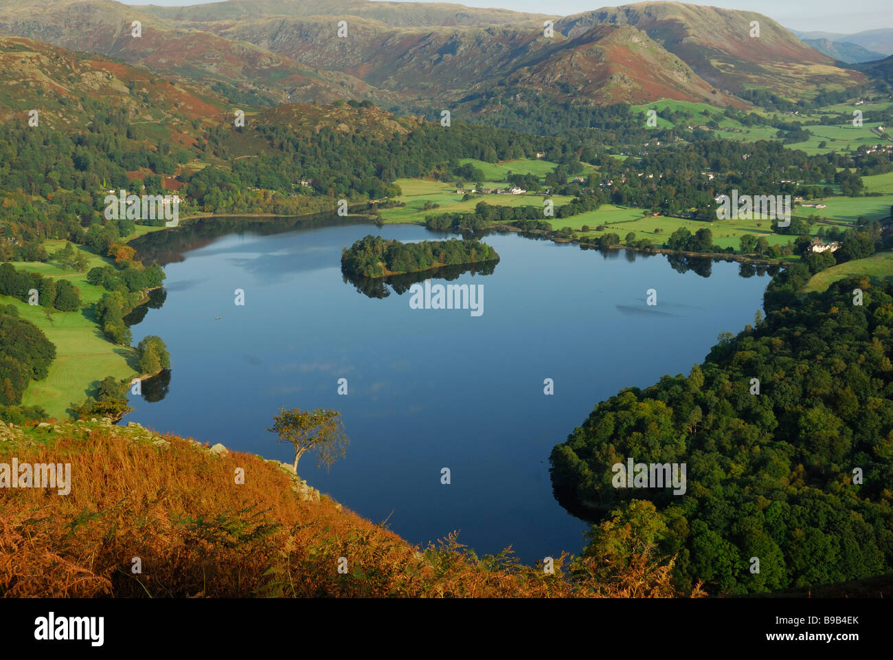 Grasmere from Loughrigg Stock Photo