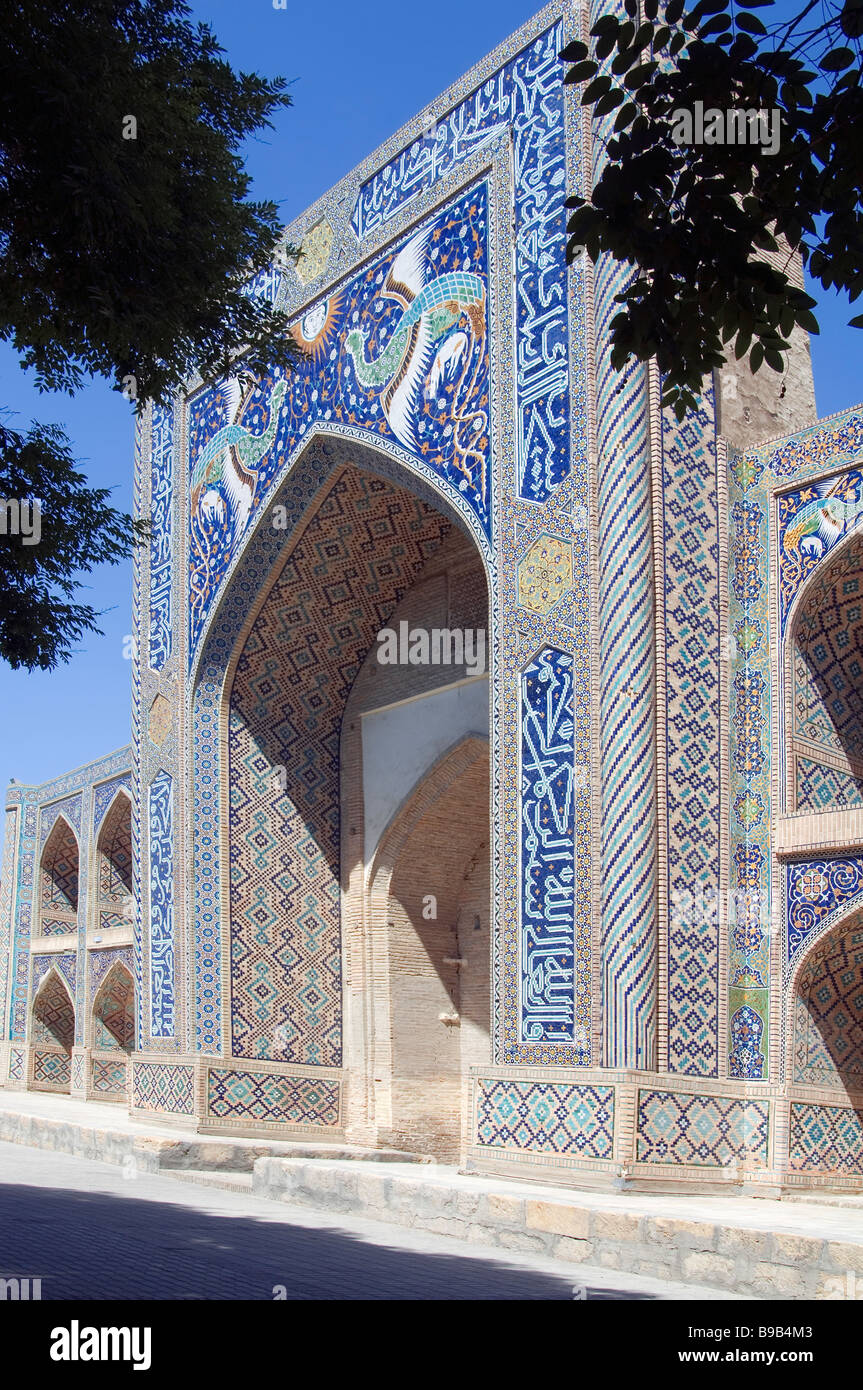 Nadir Divan Beghi Medressa Bukhara Stock Photo