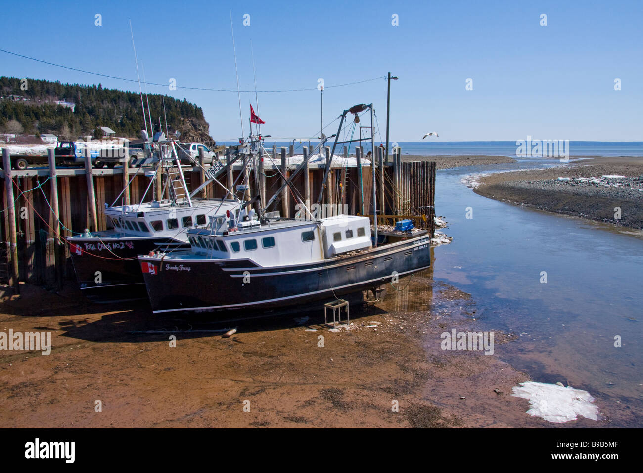 Low tide Alma, Bay of Fundy, New Brunswick, Canada Stock Photo Alamy