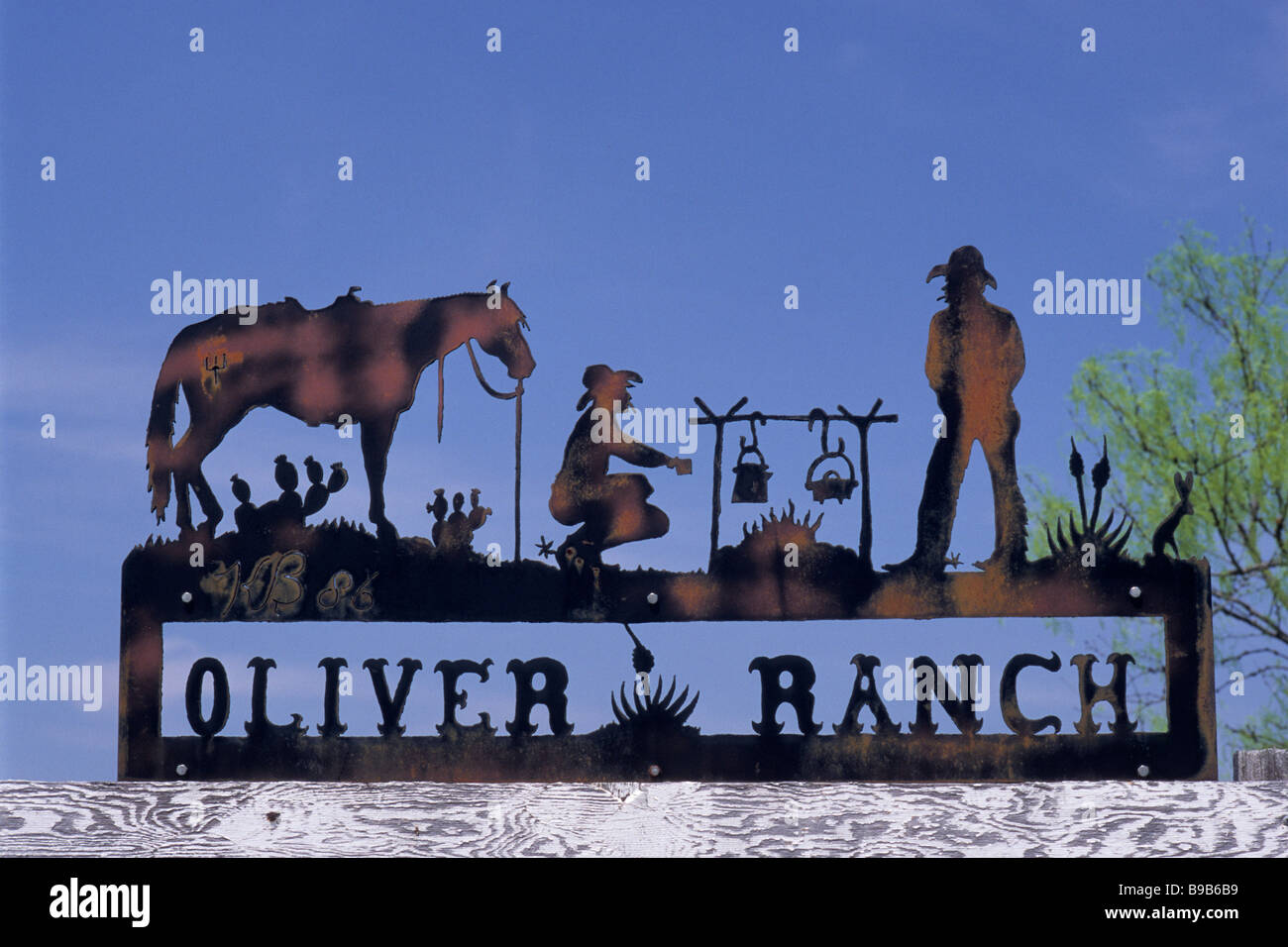 Wrought Iron Sign Ranch Gate High Resolution Stock Photography and ...