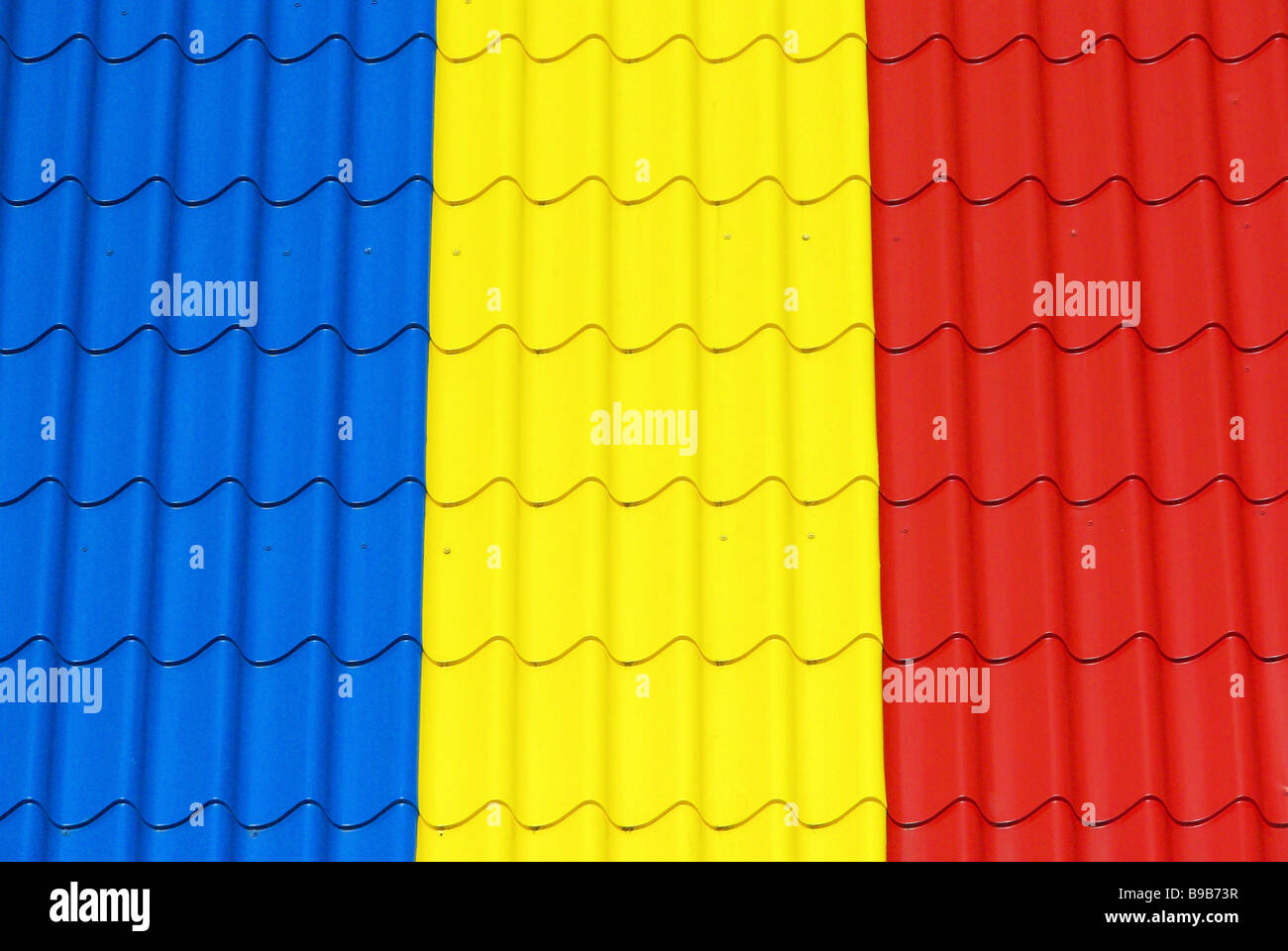 Blechdach tin roof 01 Stock Photo