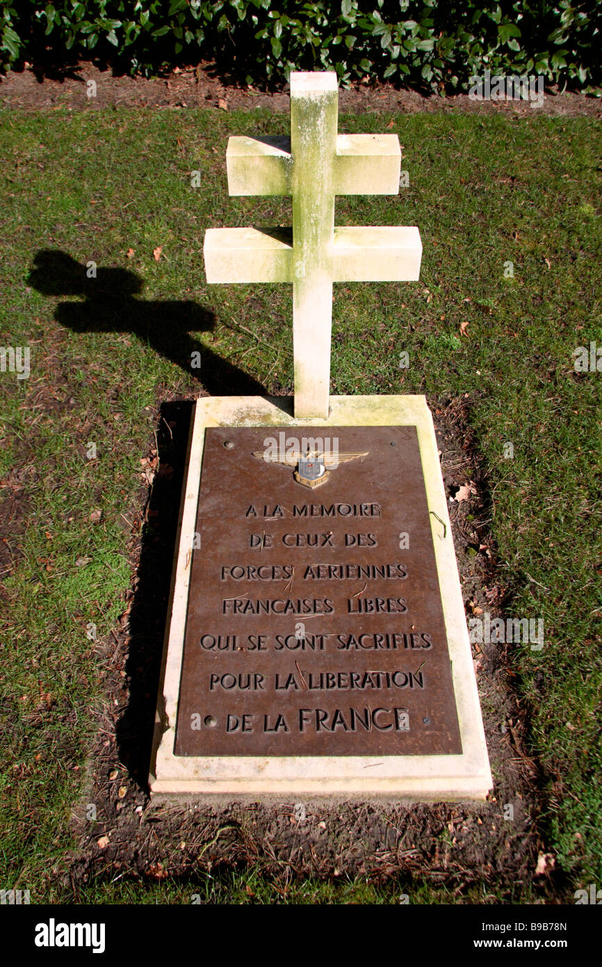 A French Memorial in the Brookwood Military Cemetery, Woking. Stock Photo