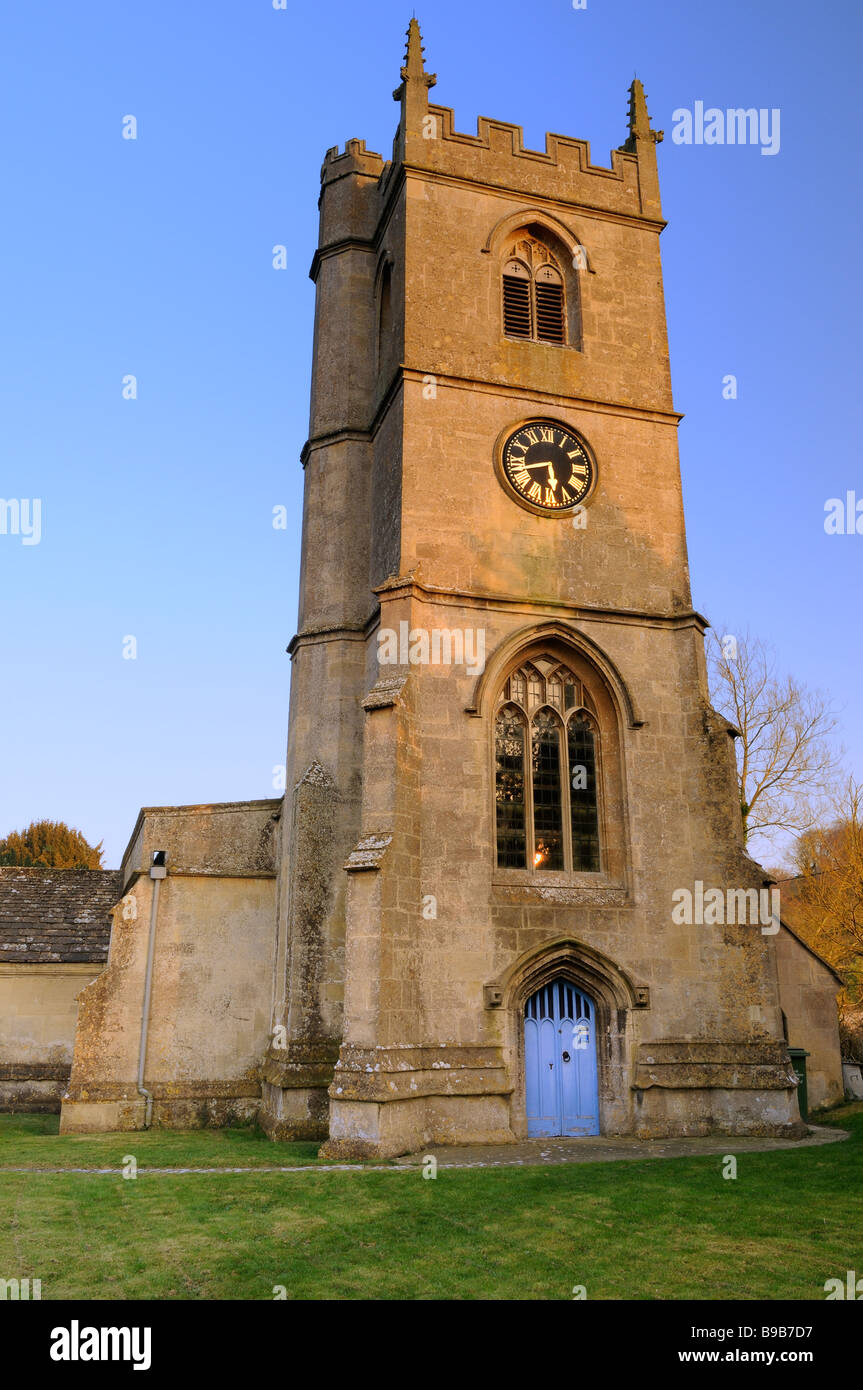 St. Andrews Church at Heddington, Calne, Wiltshire - England. Stock Photo