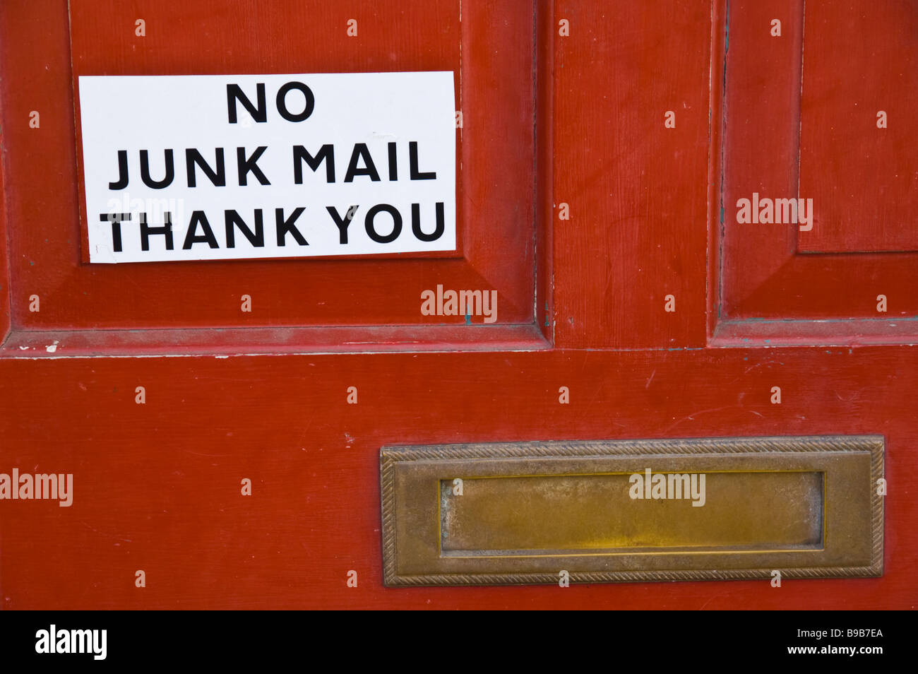 Vinyl Sticker Stop Unwanted Junk Mail On The Doormat With A No Junk Mail Sign 