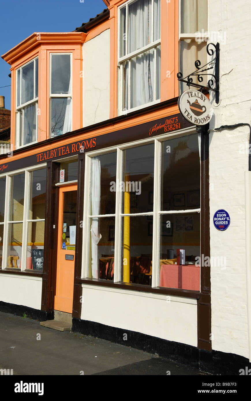 Tealby Tea Rooms Wolds Lincolnshire England Stock Photo Alamy