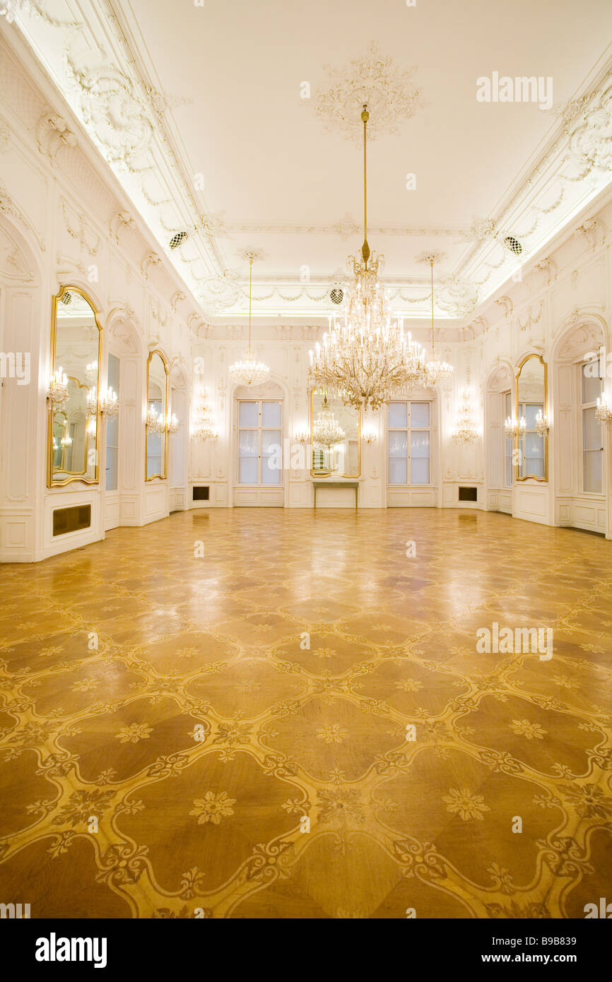 castle interior mirror room Stock Photo