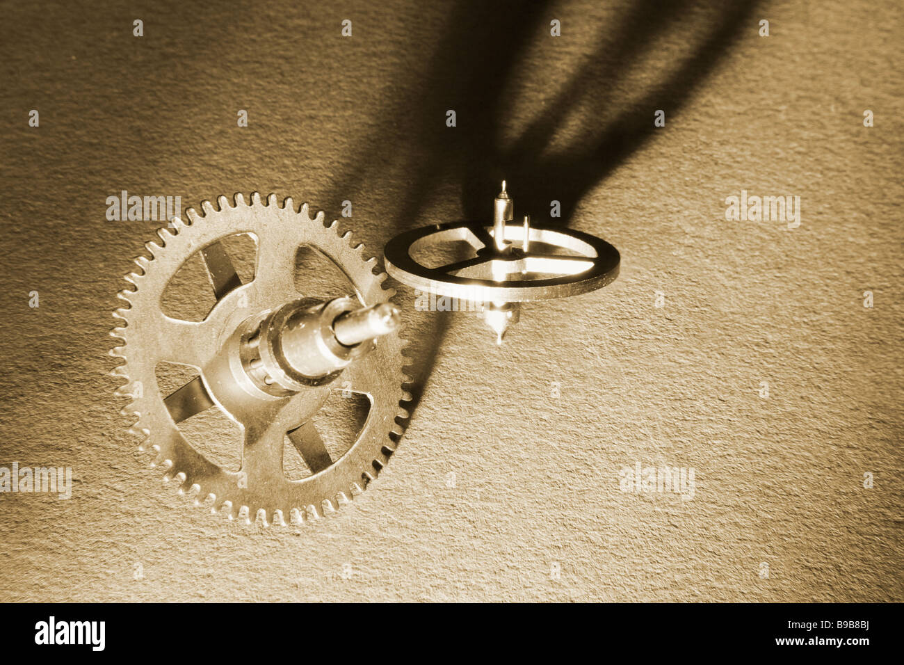 Clock Gear Wheels Stock Photo Alamy