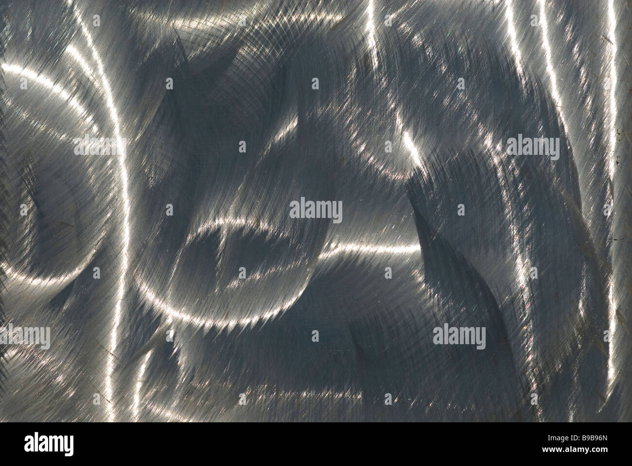 Detail of a stainless steel metal surface Stock Photo