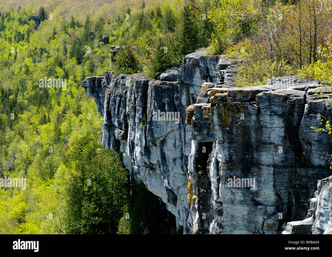 The "Cup and Saucer" Trail on Manitoulin Island, Ontario Stock Photo
