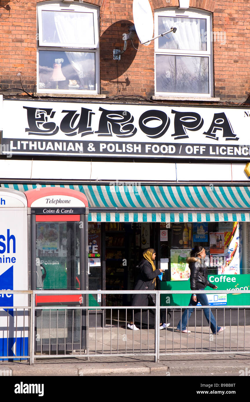 Shop on Uxbridge Road selling Polish and Lithuanian food products