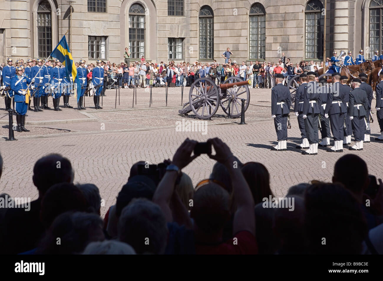 Stockholm, Sweden. Changing of the Guard ceremony, Royal Palace, Gamla