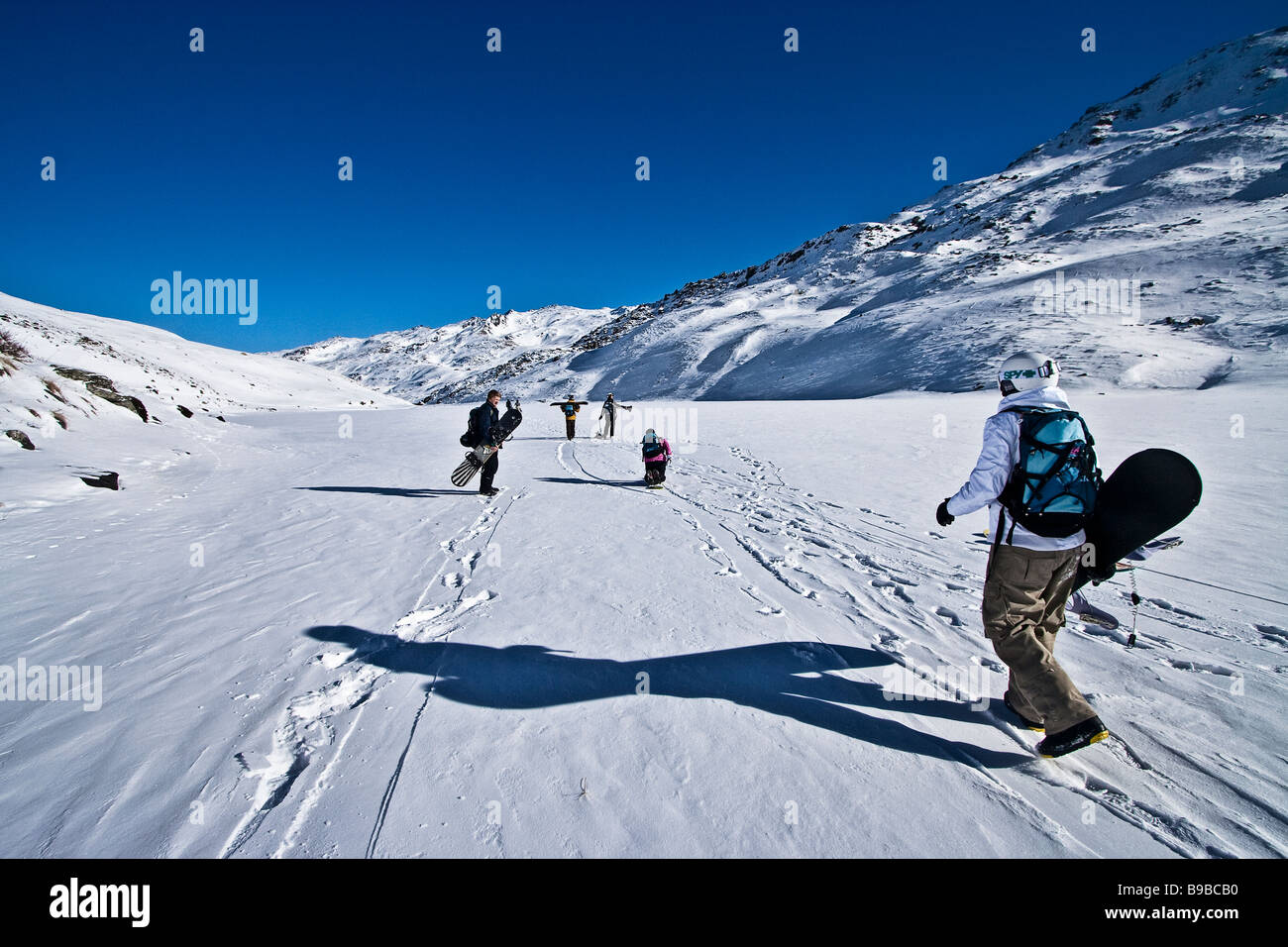Ski resort val thorens Stock Photo