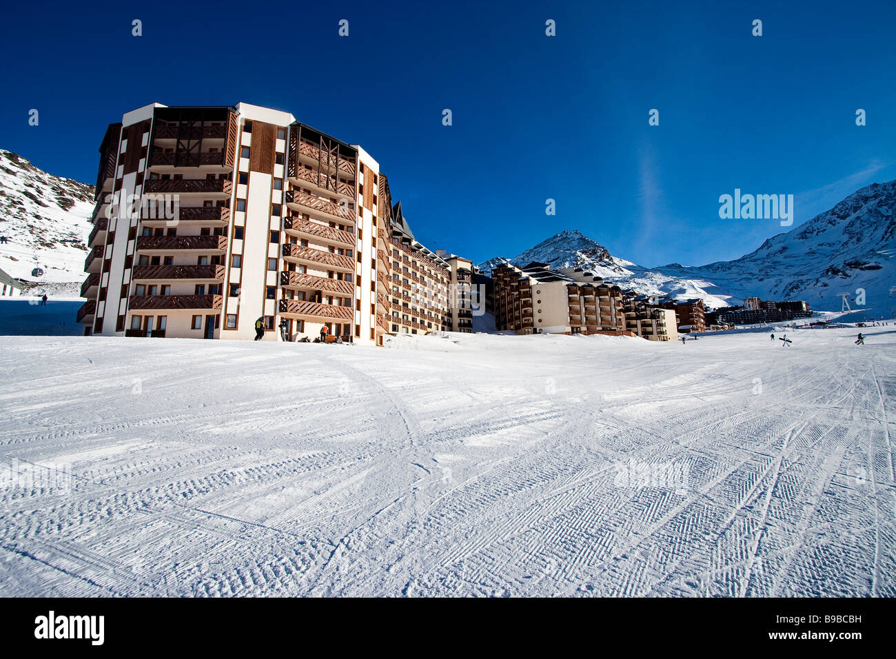 Ski resort val thorens Stock Photo
