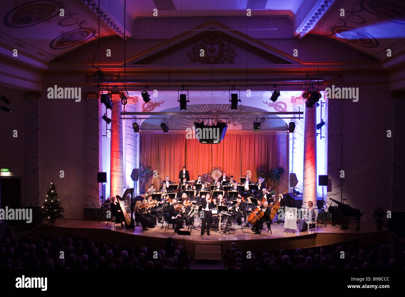 symphony orchestra playing Stock Photo