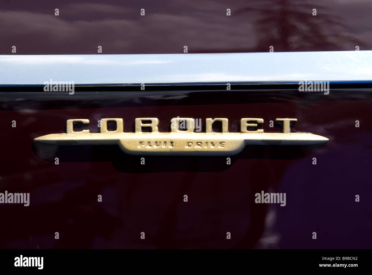 Dodge Coronet antique car logo Stock Photo