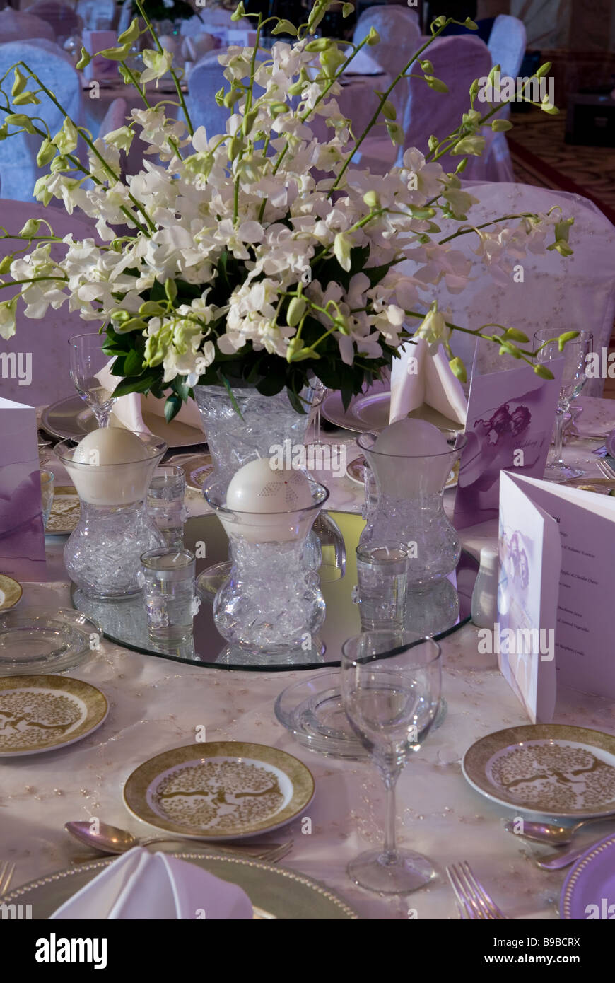 Beautifully Decorated Table For A Wedding Reception In Beirut