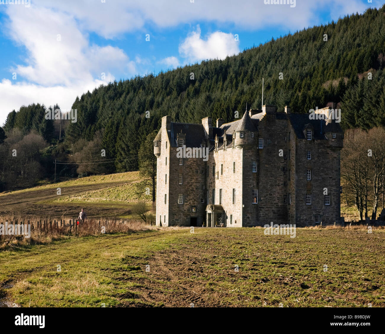 Menzies Castle near Aberfeldy, Perth and Kinross, Scotland Stock Photo