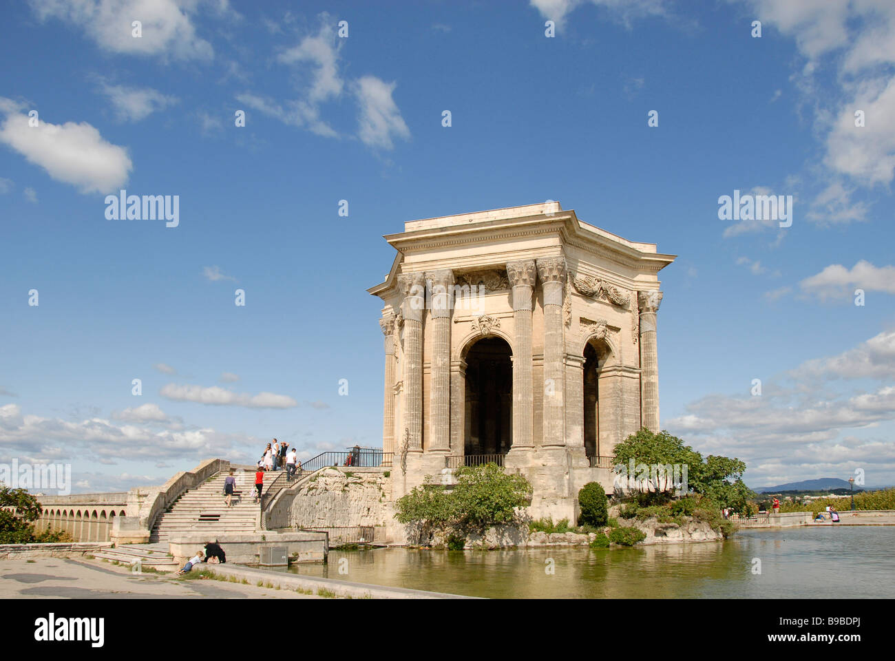 Water tower, chateau d'deau, Corinthian temple with water reservoir, Montpellier, France Stock Photo