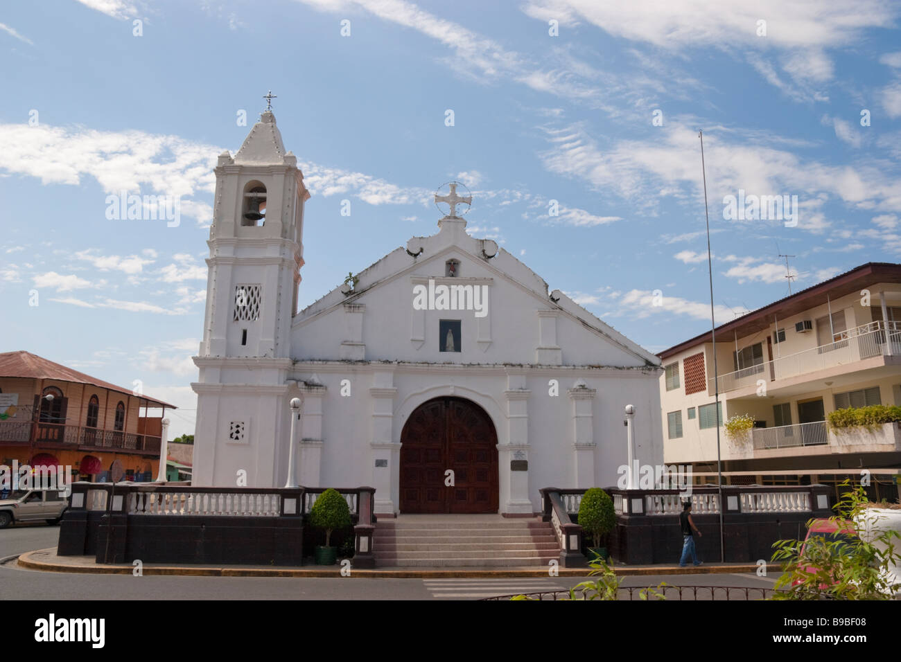 Las Tablas Catholic Church. Province of Los Santos, Azuero, Republic of Panama, Central America Stock Photo