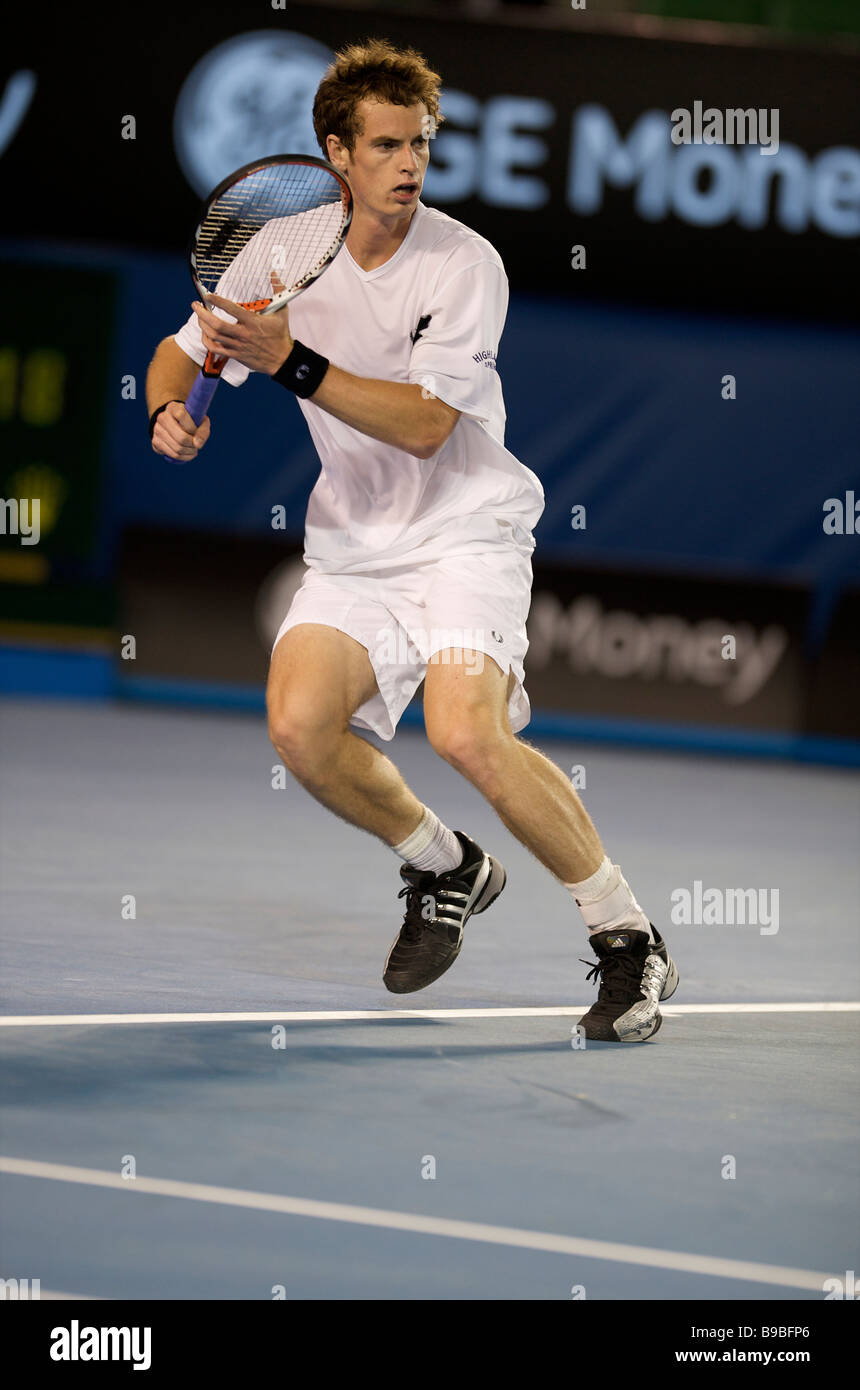 David Lloyd's tennis player Andy Murray of Britain during the Australian Open Grand Slam 2009 in Melbourne Stock Photo