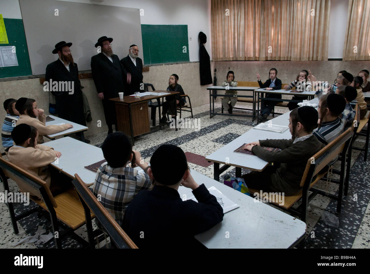 Israel Bnei Brak Satmer Orthodox Jewish Community Education institutions Talmud Thora Stock Photo