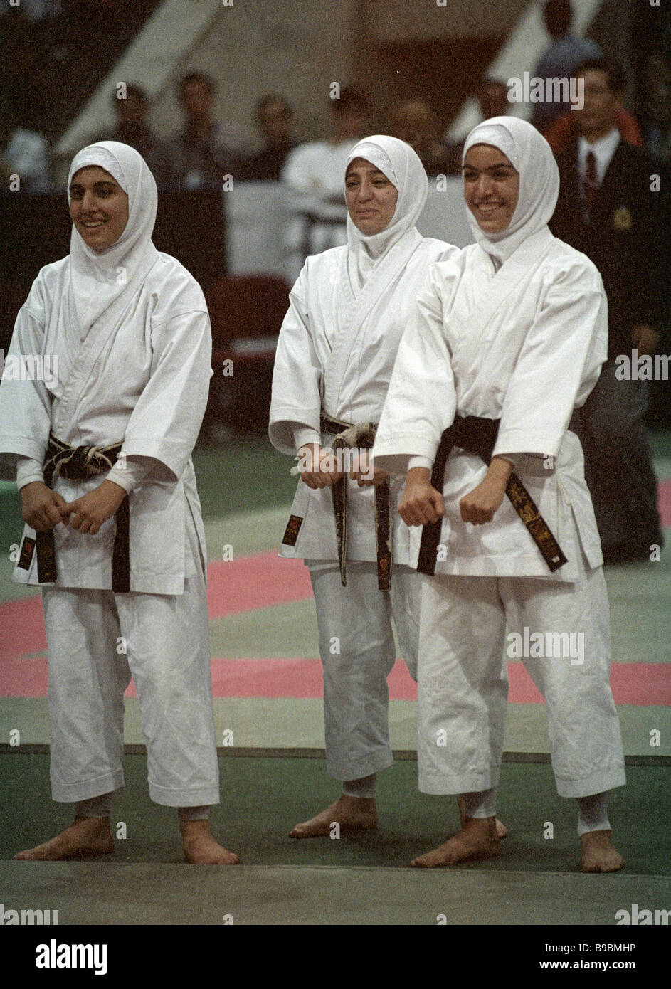 Iranian athletes participating in the Forth World Junior Karate do Sito