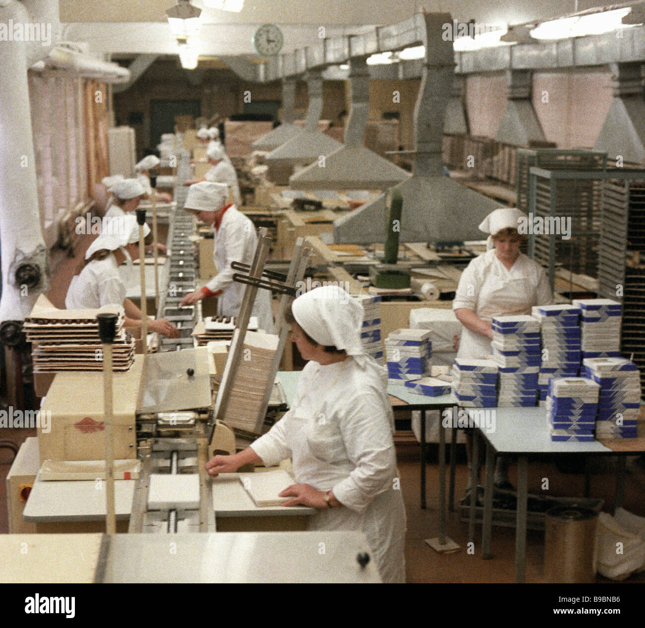 Workers at a confectionery shop the Krupskaya confectionary plant