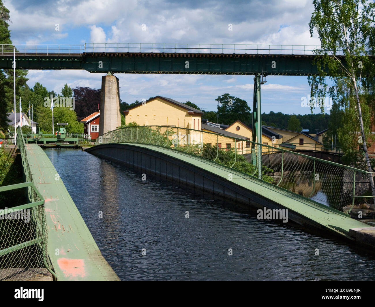 Haverud aqueduct in Dalslands canal Sweden Stock Photo