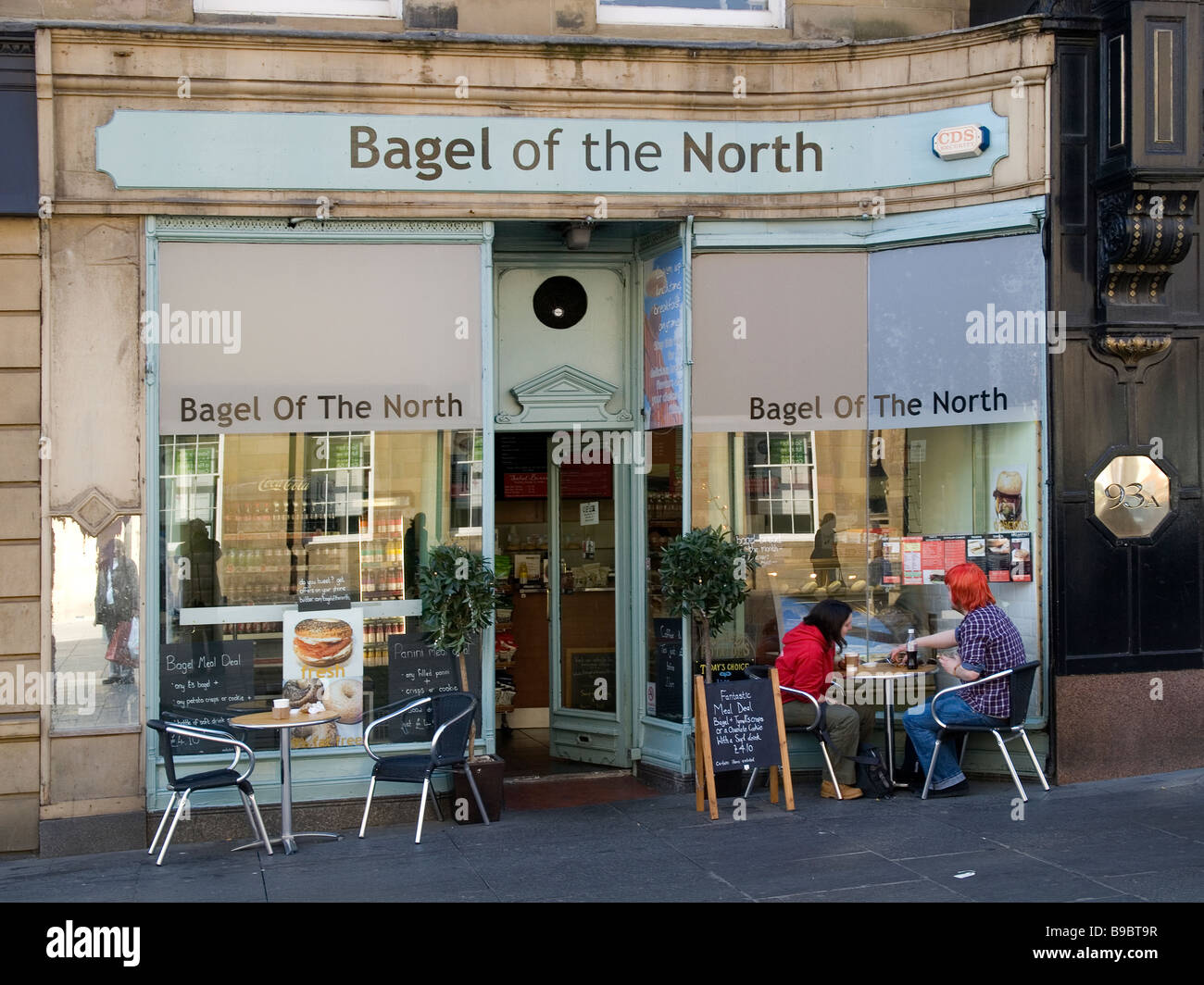 Bagel of the North a street café in the city centre Newcastle upon Tyne Stock Photo Alamy
