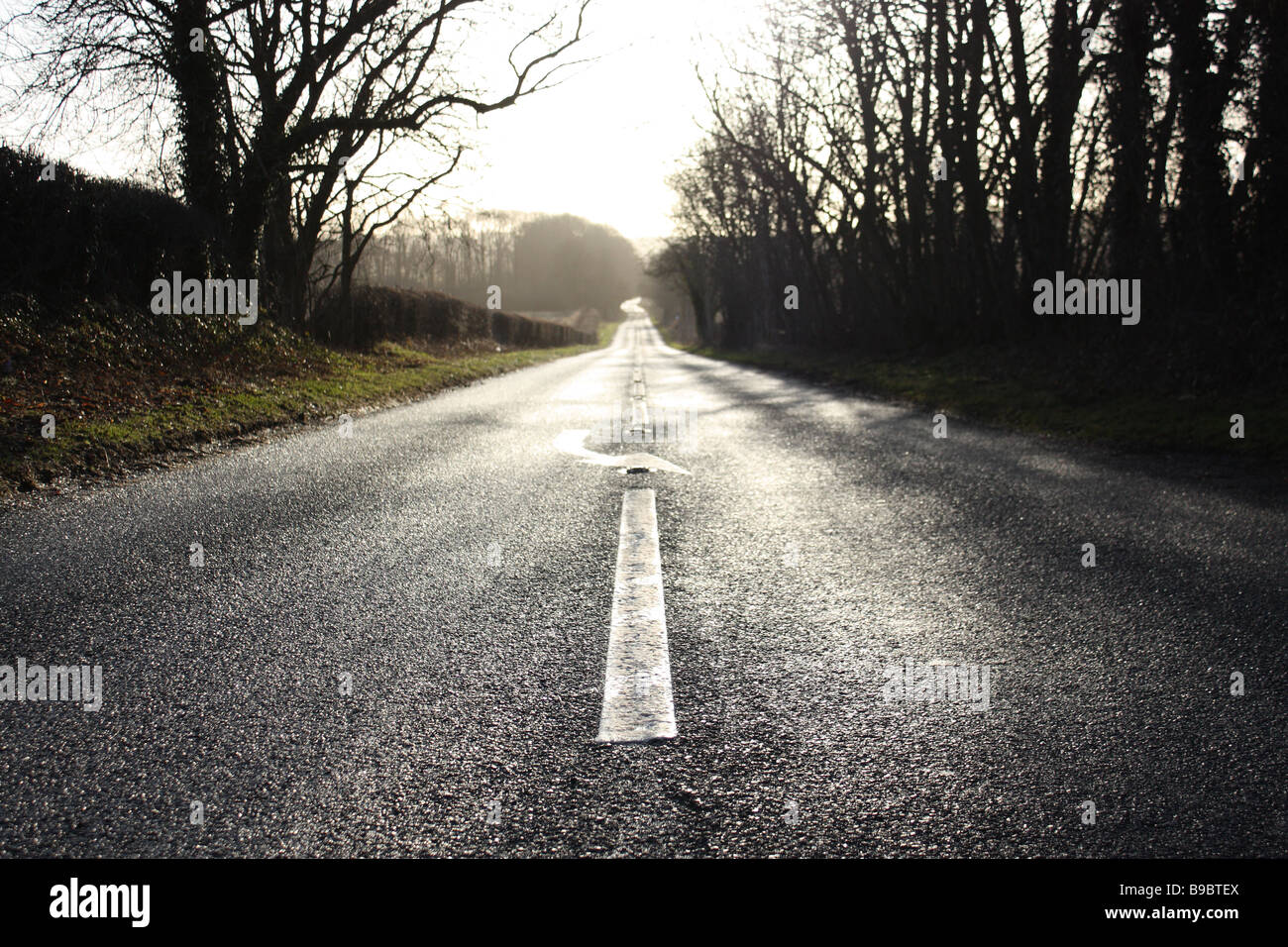 The dead road. Stock Photo