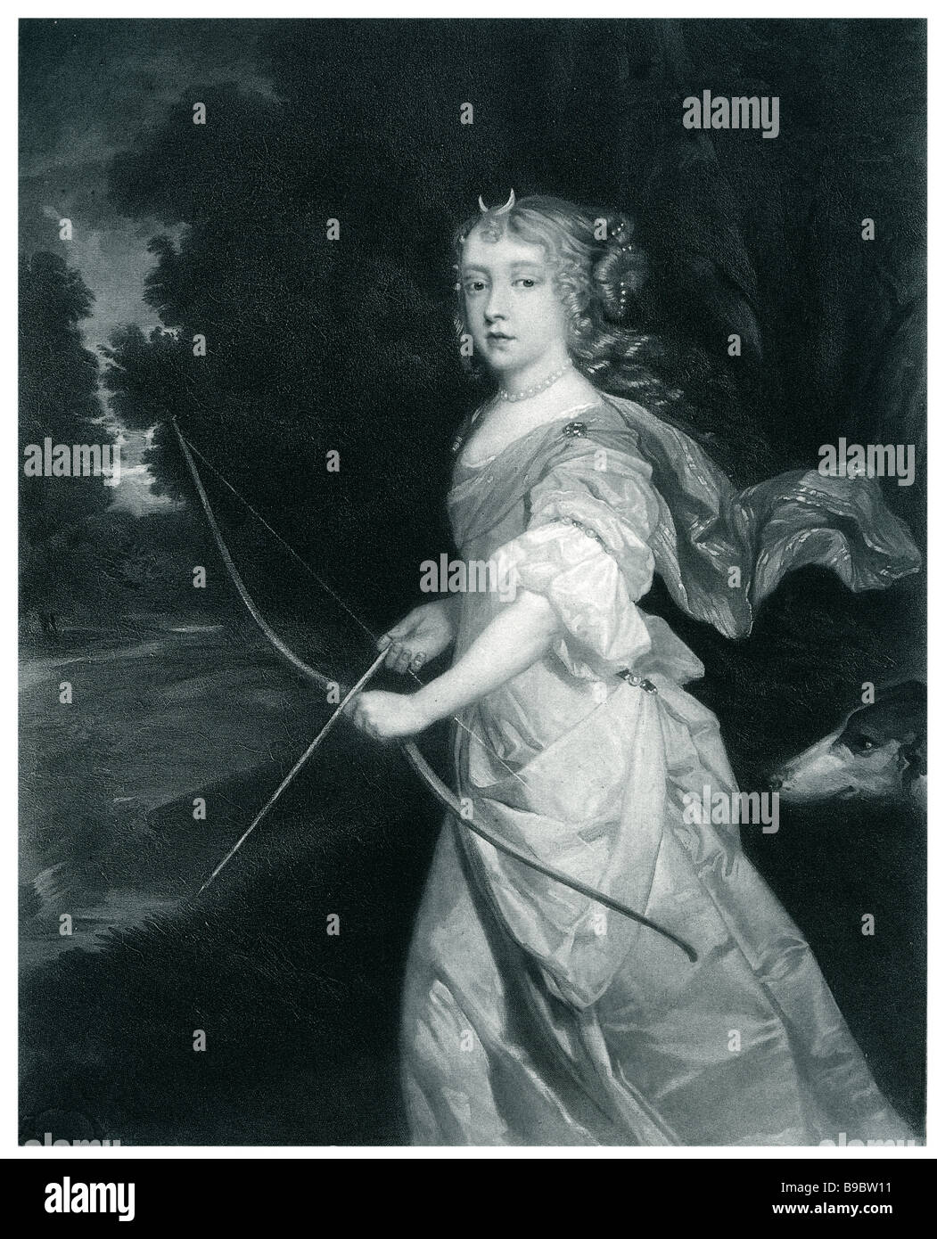 Princess Mary Modena Daughter James II 1658 1718 Stock Photo