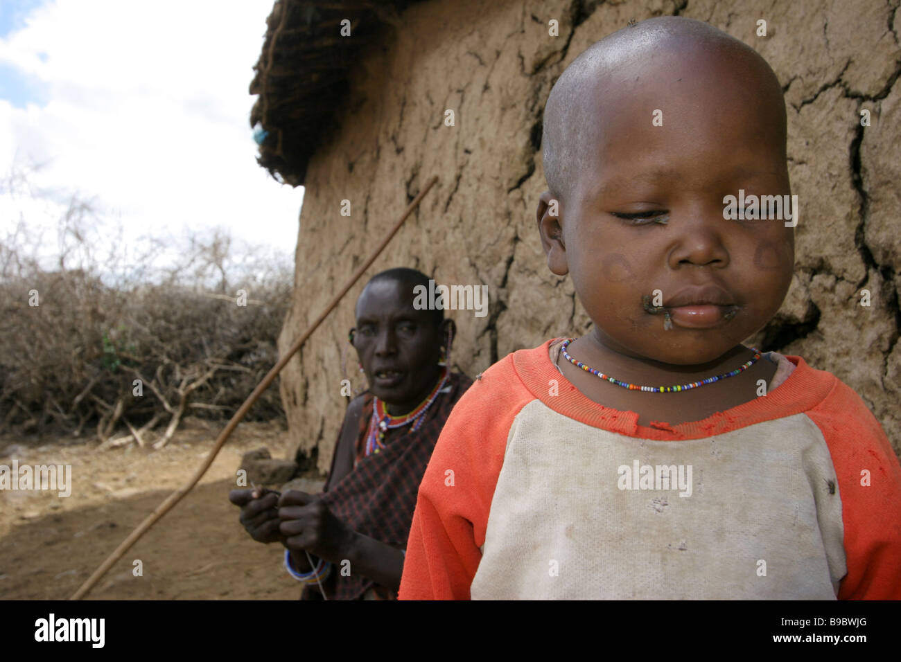 portrait of a Masai child Stock Photo