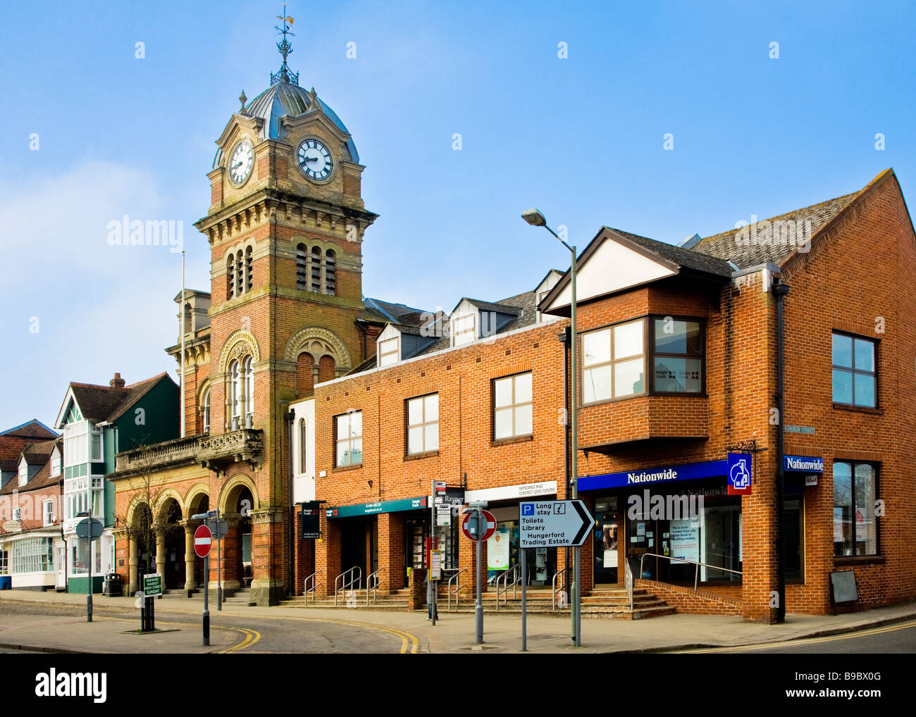 The Town Hall in the High Street in Hungerford Berkshire England UK