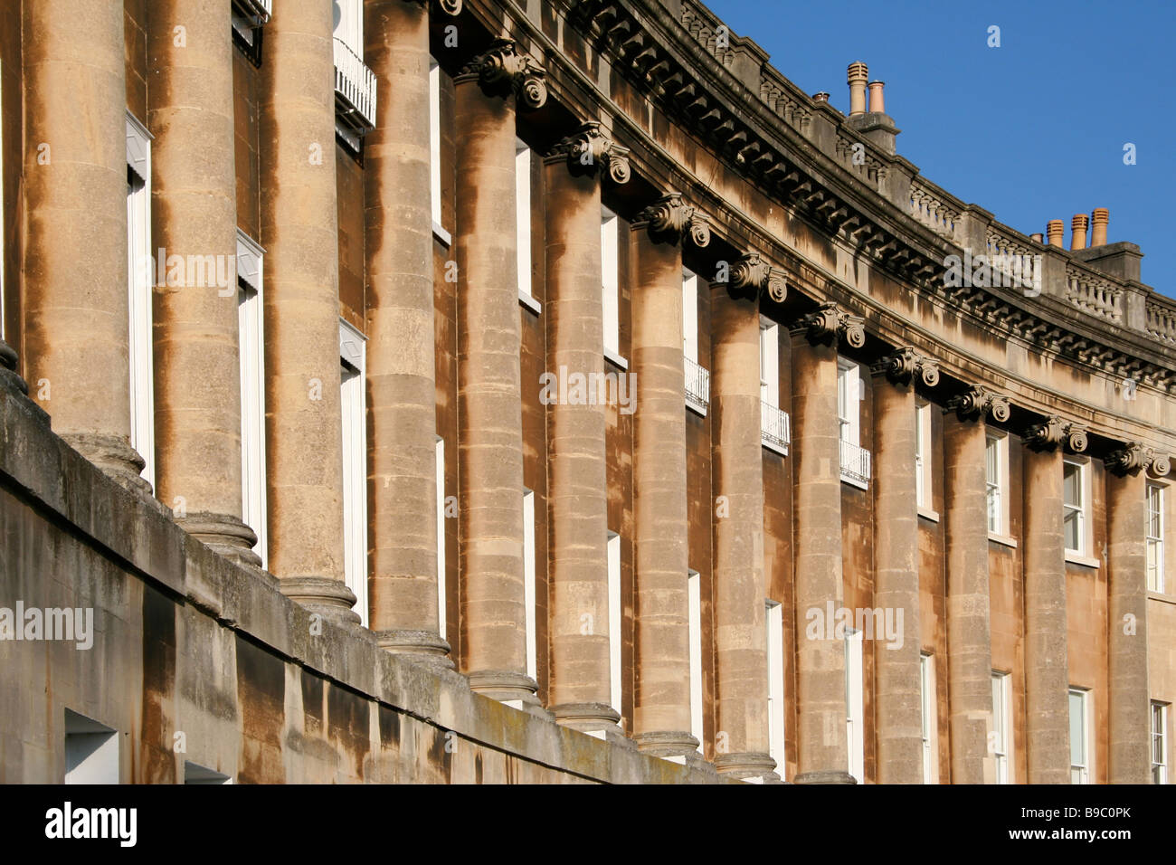 Detail of The Royal Crescent Bath Stock Photo