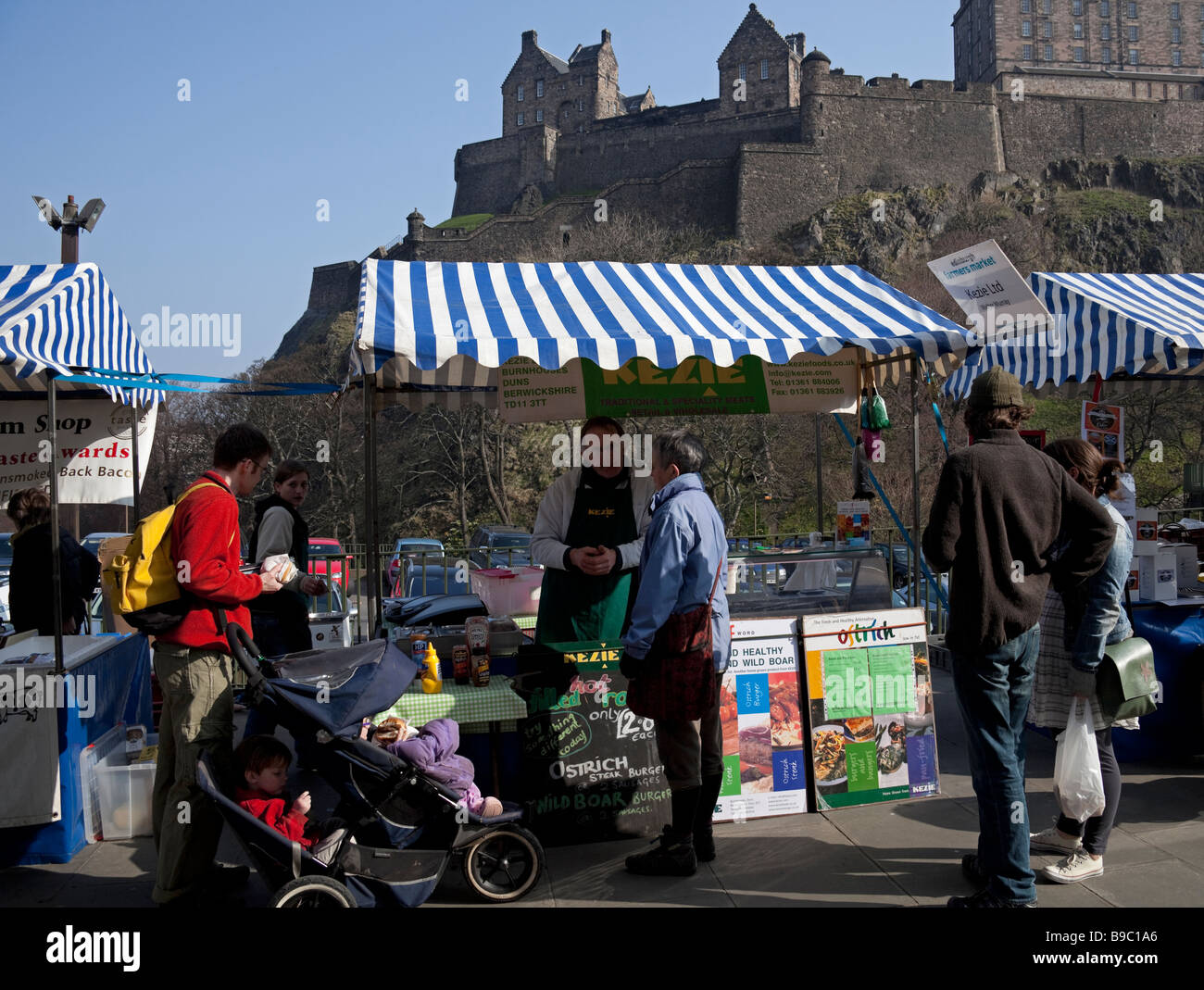 Edinburgh farmers market castle hires stock photography and images Alamy