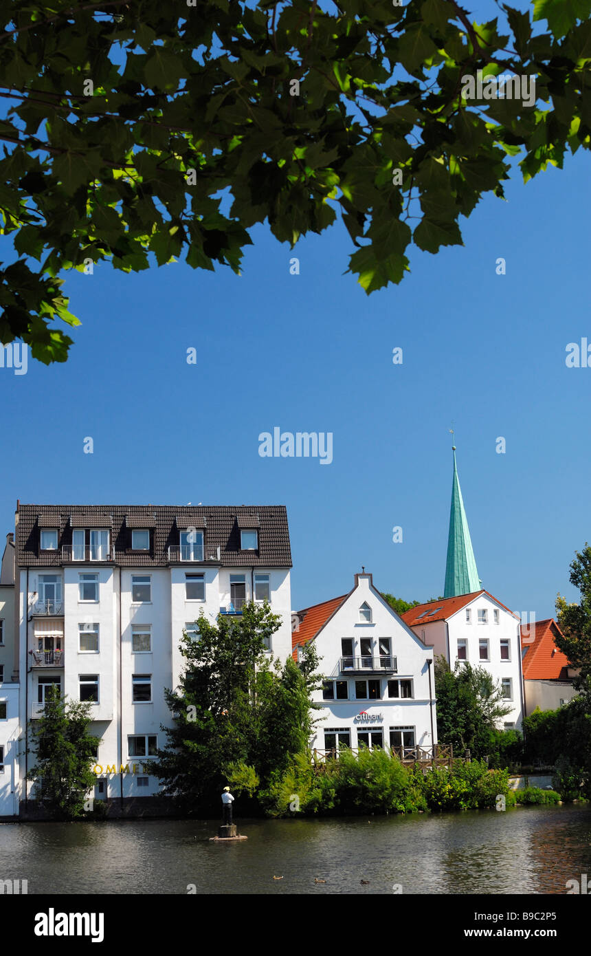 Steeples of St. Petri and Pauli church in Bergedorf, Hamburg. Stock Photo