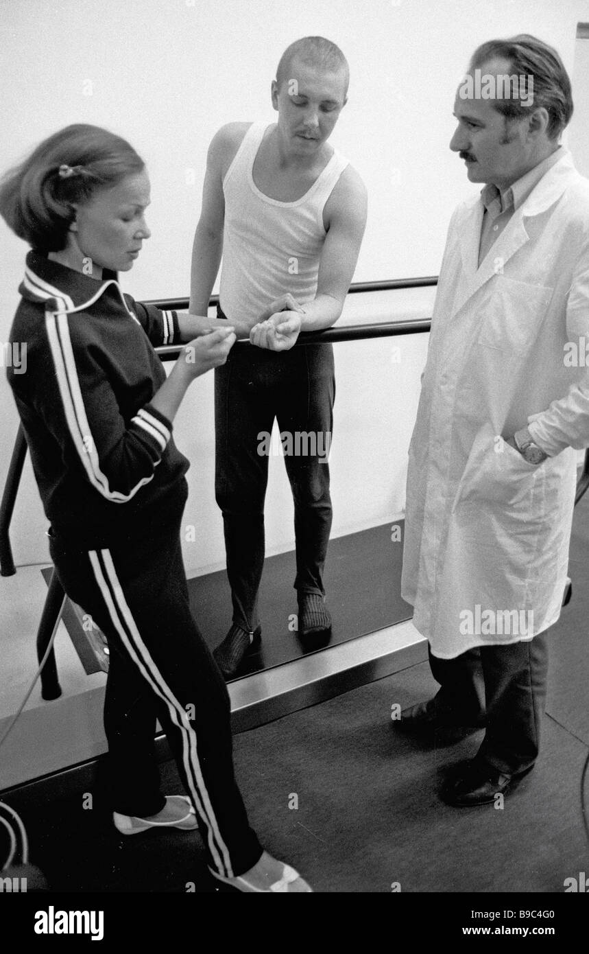 One of Chernobyl nuclear disaster liquidators doing physiotherapy exercises while on treatment in one of Moscow hospital under Stock Photo - Alamy One of Chernobyl nuclear disaster liquidators doing physiotherapy exercises while on treatment in one of Moscow hospital under Stock Photo - Alamy