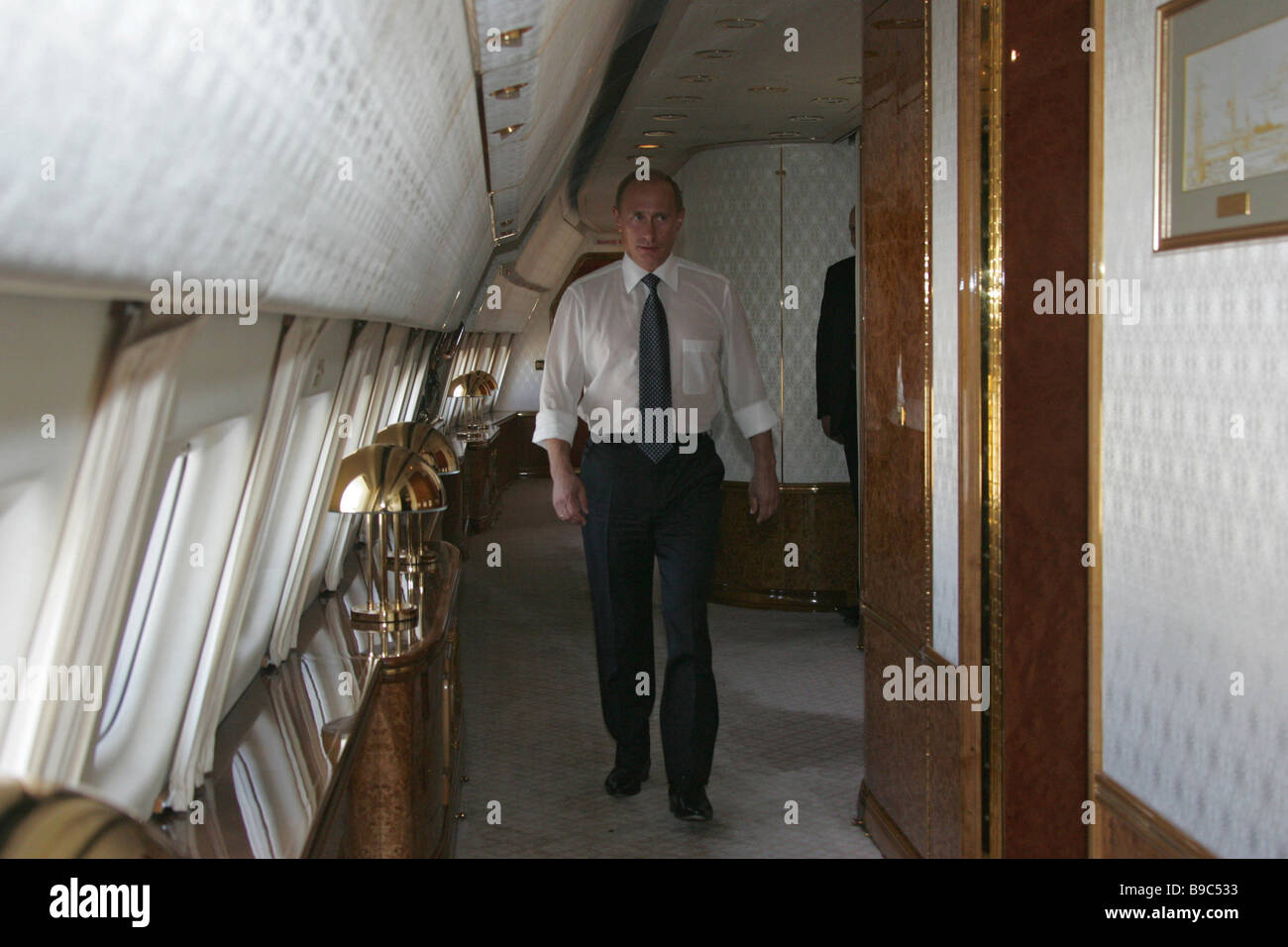 Russian President Vladimir Putin On Board The Russian Presidential Stock Photo Alamy