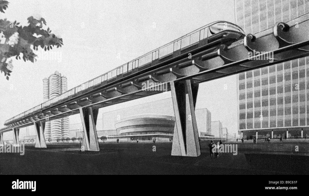 An elevated urban railroad model Stock Photo - Alamy