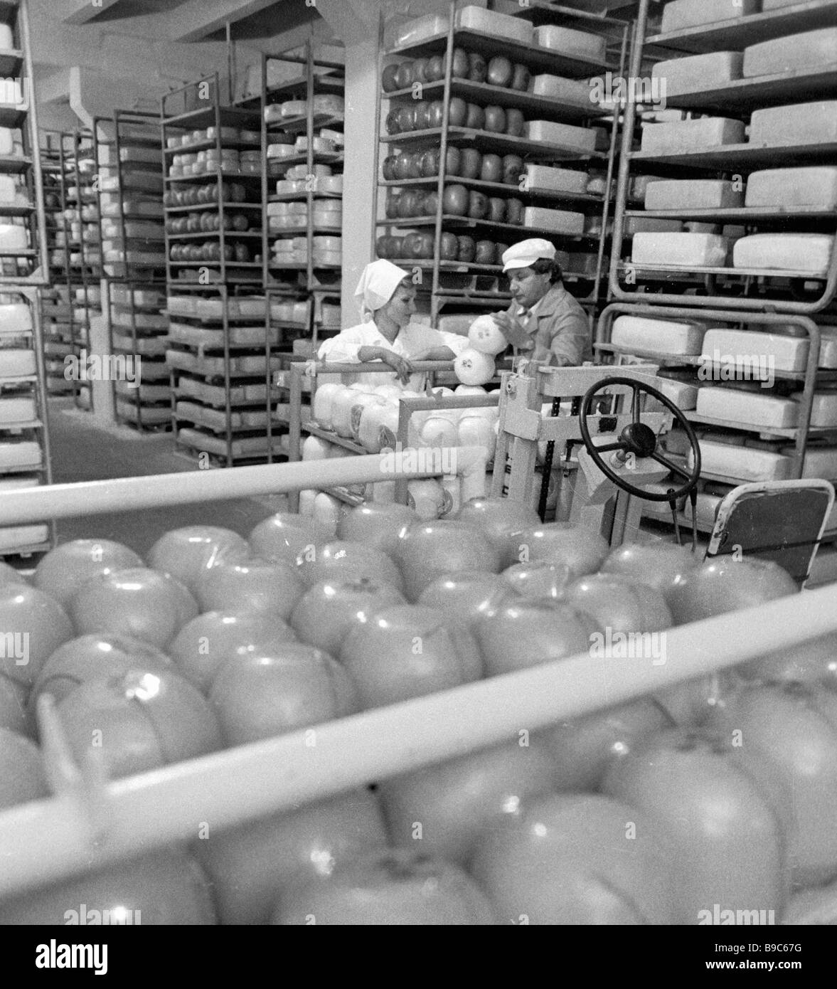 Finished products of the Timashevsky dairy Stock Photo Alamy