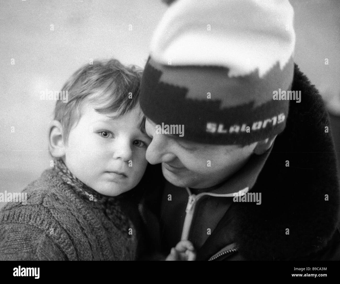 Cosmonaut Vladimir Titov right with his son Yura Stock Photo - Alamy
