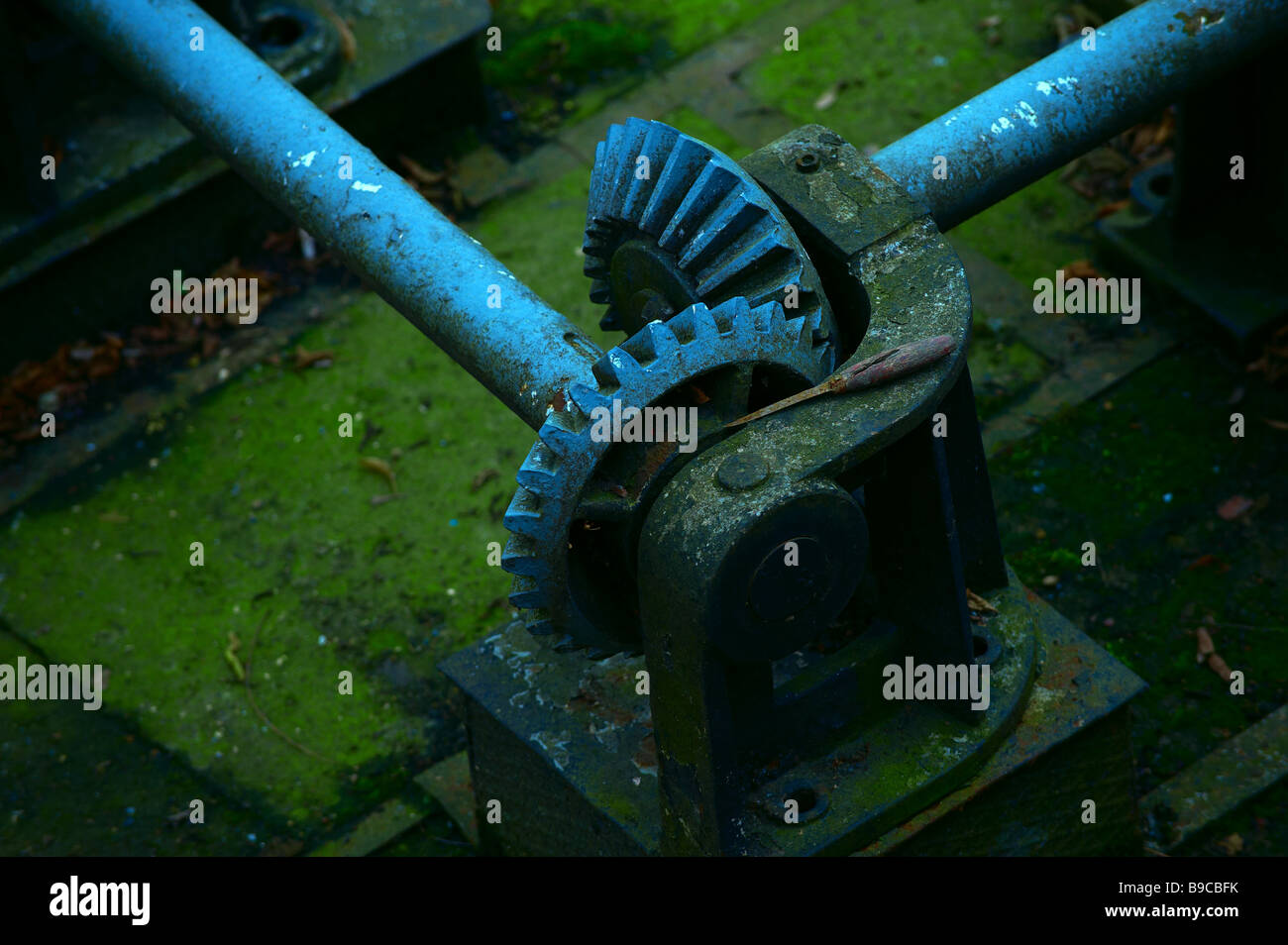 Gear. Part of the governance of the old gateway Stock Photo