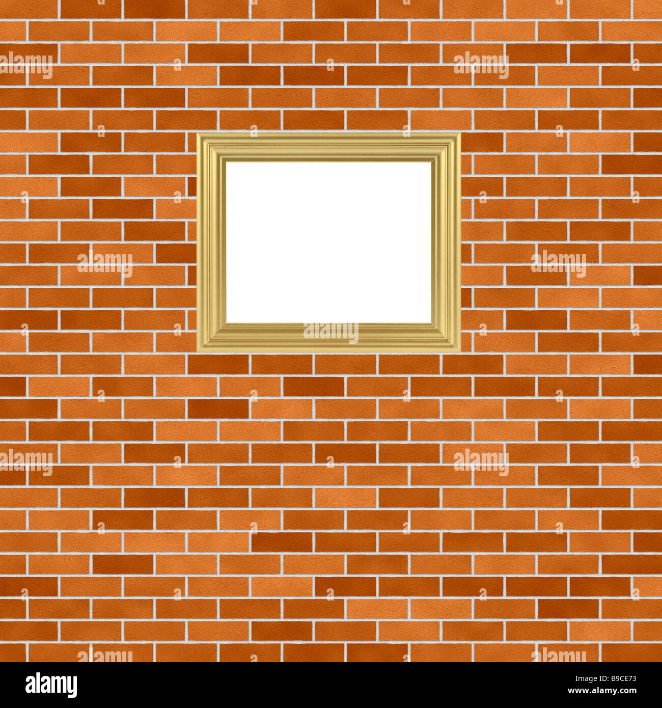 Empty frame on brickwall Stock Photo - Alamy