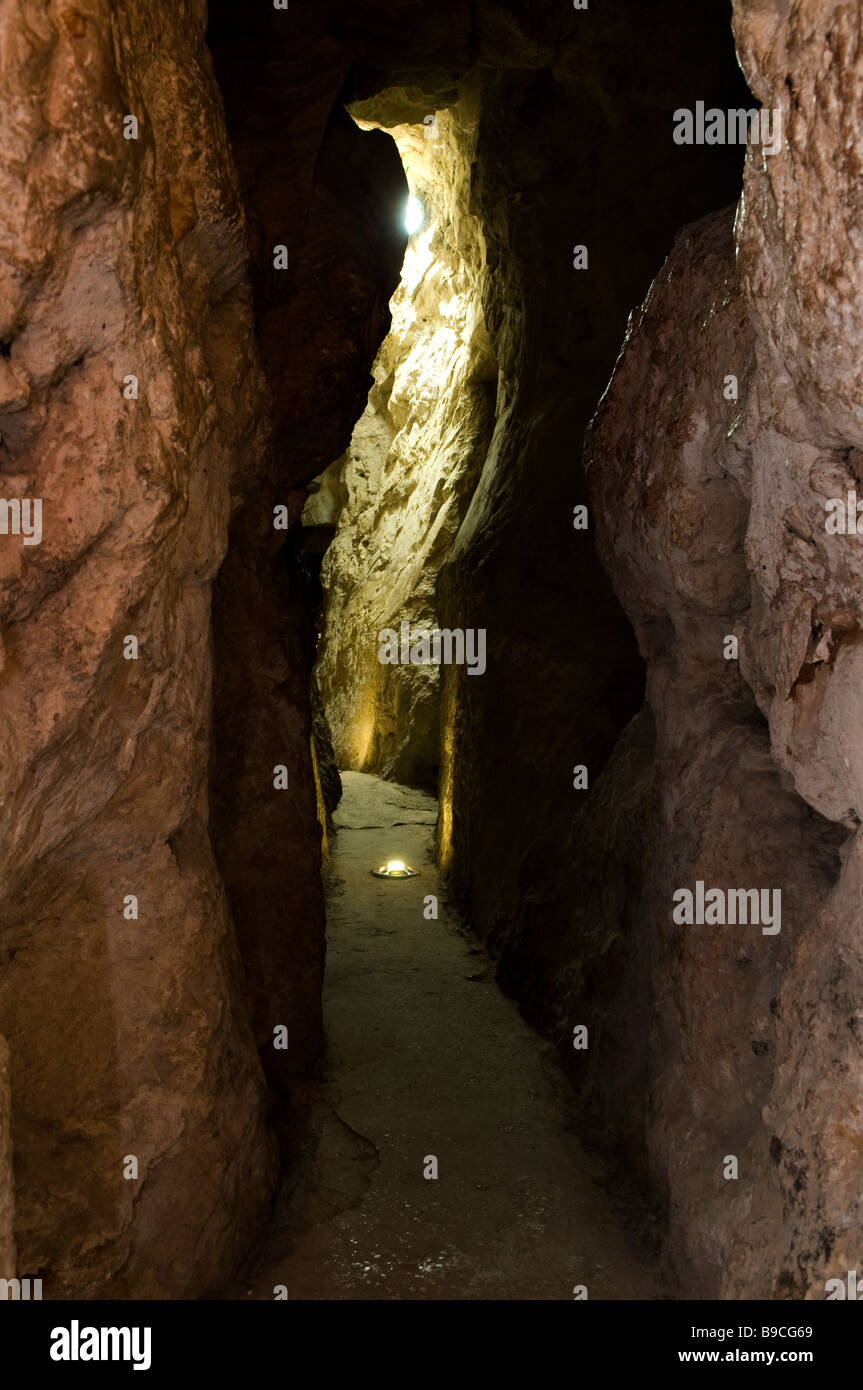 The Canaanite tunnel which was a water channel that was carved beneath