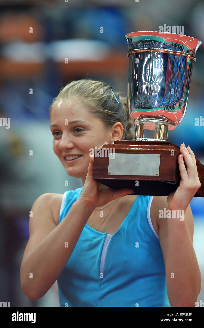 Russian tennis player Anna Chakvetadze after the final match of the 17th  nternational tennis tournament Kremlin Cup in which Stock Photo - Alamy