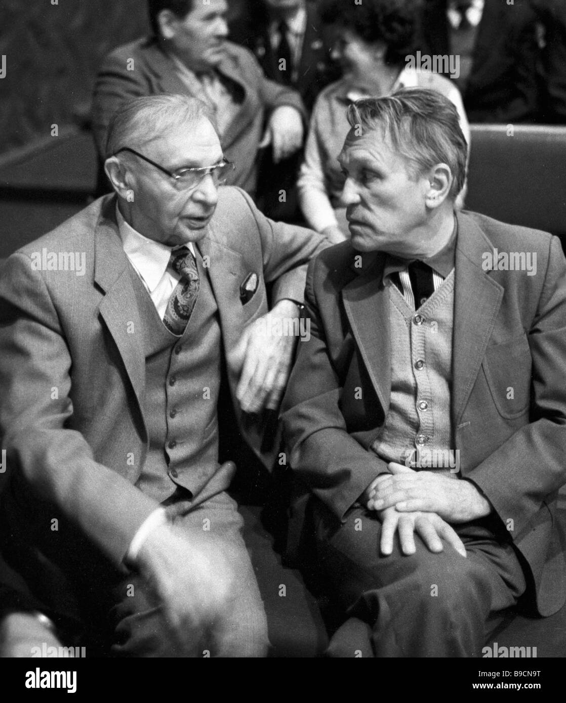 People s artist of the USSR Mark Prudkin left and people s artist of ...