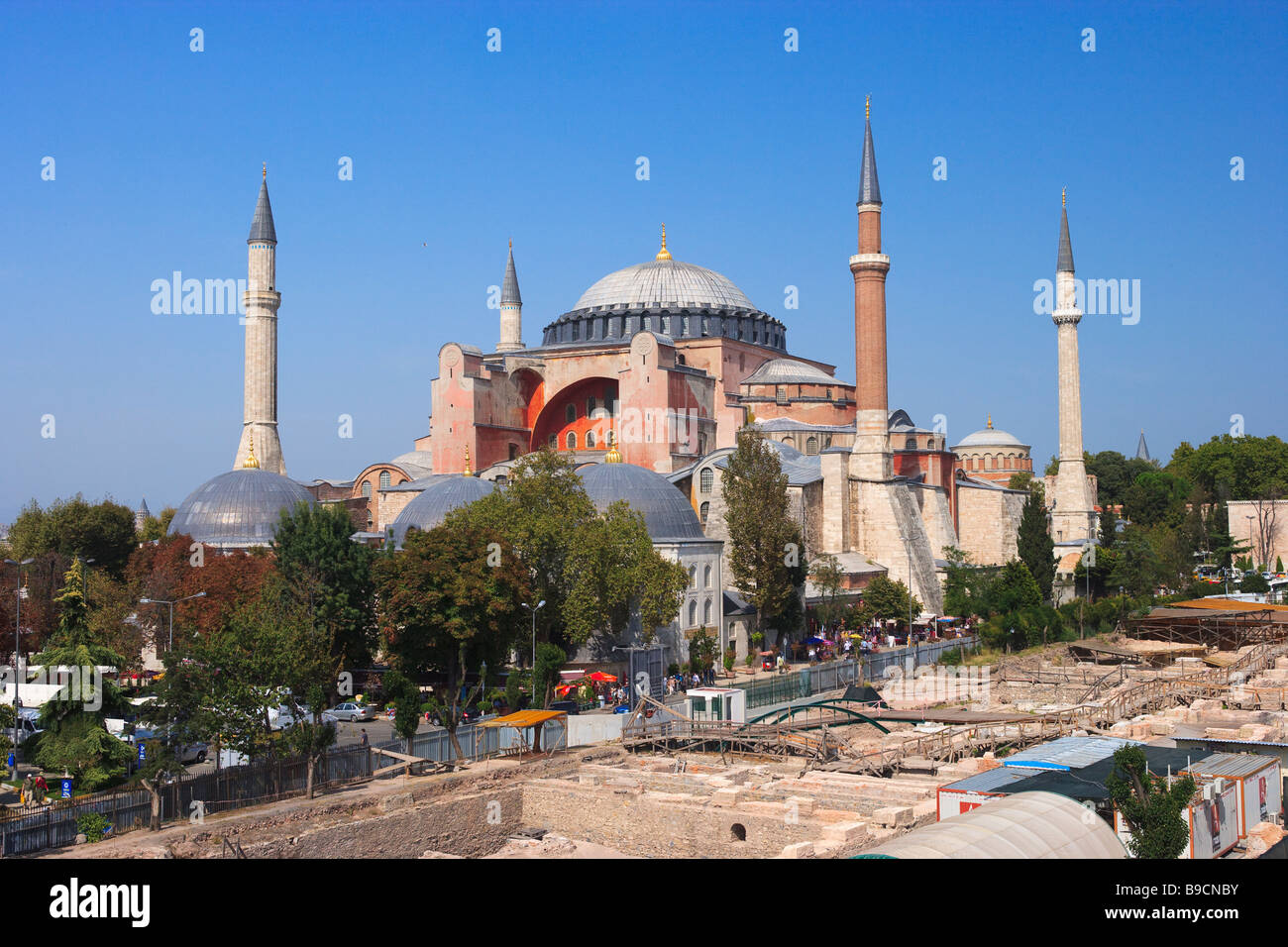 Hagia Sophia inaugurated by the Byzantine Emperor Justinian in 537 AD Istanbul Turkey Stock Photo