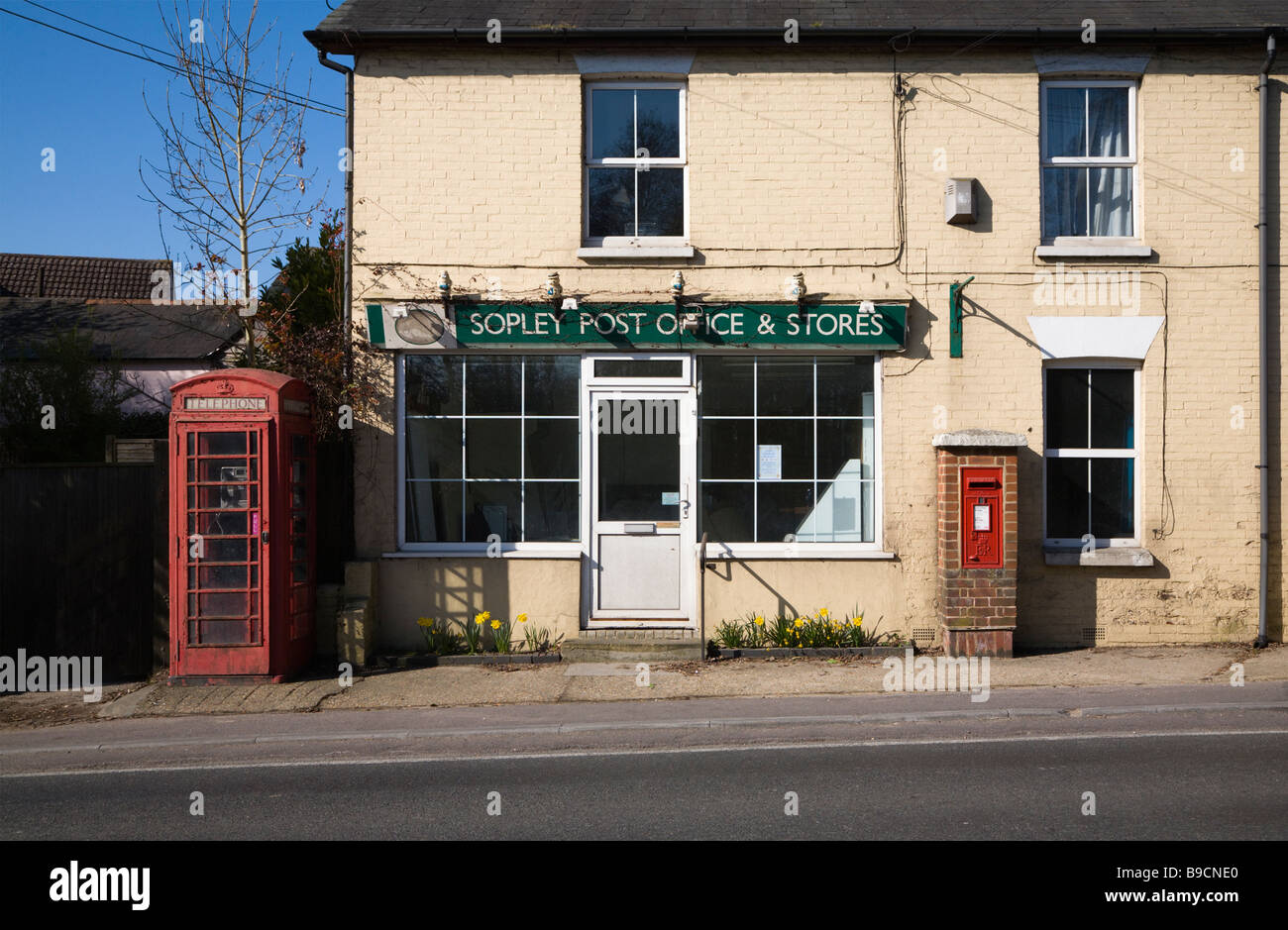 Post Office & Stores, now closed down. Sopley village, Hampshire (on the Border of Dorset). UK. Stock Photo